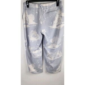 Nike Blue White Dri Fit UV Golf Pants Womens Large Ankle Cropped